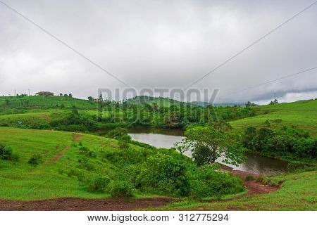Beautiful Morning View Of Vagamon Meadows And Sky