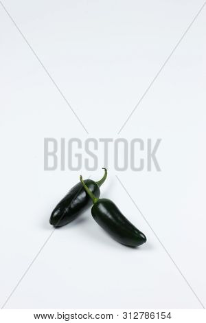 Fresh Jalapeno Maxican Chilli Pepper In Isolated Background