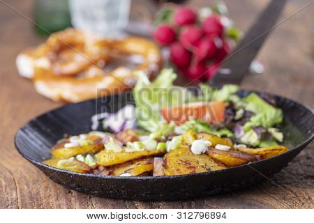 Tyrolean Potato Groestl With Onions On Wood