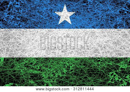 Flag Of Puntland. Illustration In Grunge Style.
