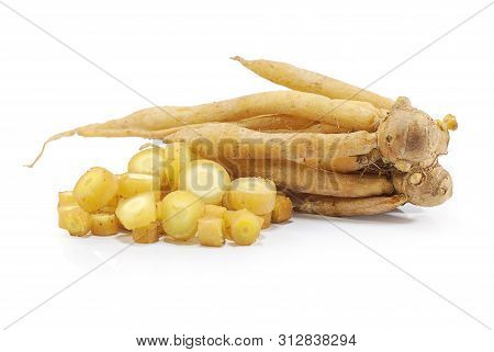 Single Object Of Fingerroot Isolated On White Background