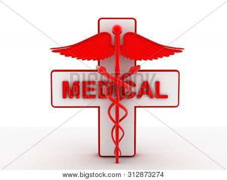 3d Rendered Medical Sign Isolated On A White Background
