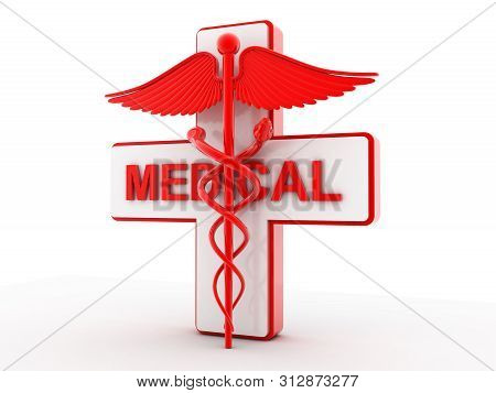 3d Rendered Medical Sign Isolated On A White Background