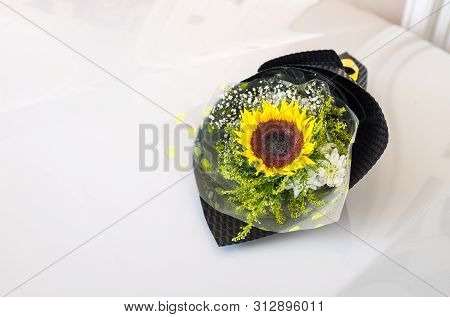 A Bouquet Of Sunflower And Other Wildflowers