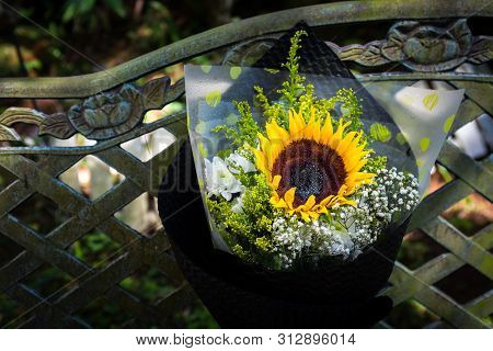 A Bouquet Of Sunflower And Other Wildflowers