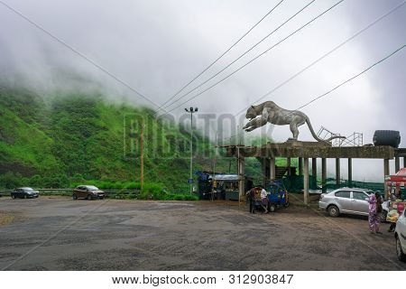 Sculpture Of A Black Panther At Vagamon
