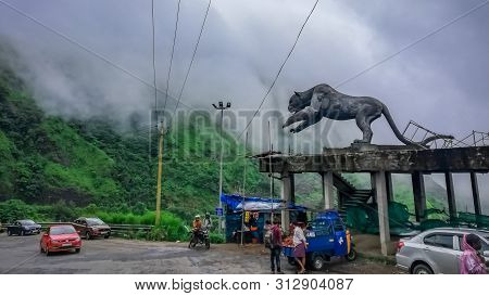 Sculpture Of A Black Panther At Vagamon