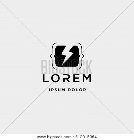 Coding Flash Logo Design Vector Simple Symbol Icon