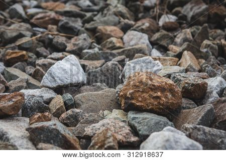 A Bunch Of Little Stone Mountain Of Rubble.
