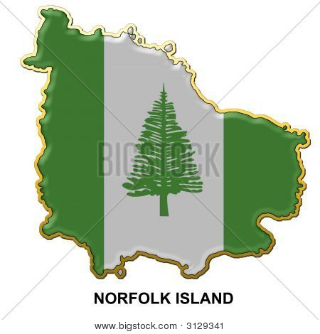 Odznaka Pin metalu Wyspa Norfolk