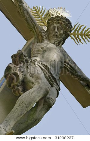 Crocifisso a un vecchio cimitero a Friburgo