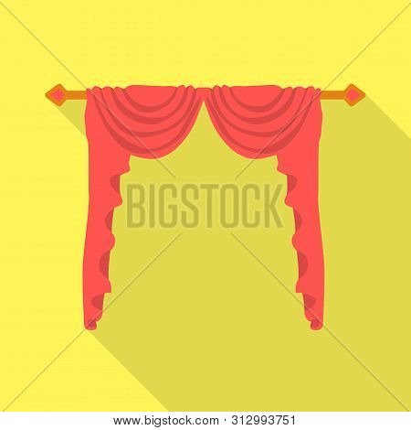Isolated Object Of Lambrequin And Hall Sign. Collection Of Lambrequin And Cosiness Stock Bitmap Illu
