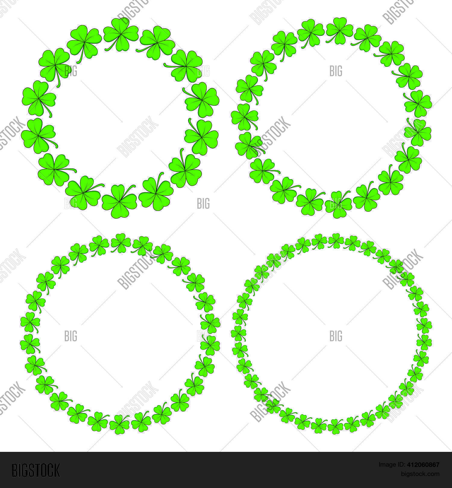 Clover Circle Frame Vector & Photo (Free Trial) Bigstock
