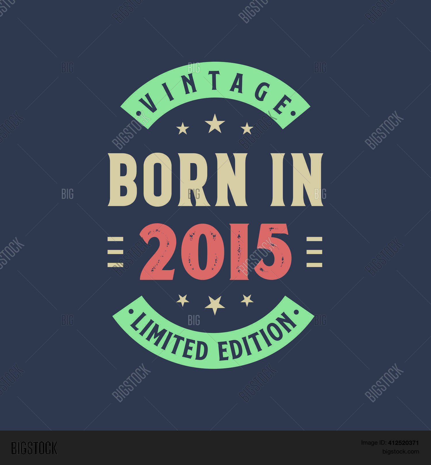 Vintage Born 15 Vector Photo Free Trial Bigstock