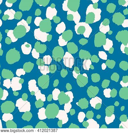 Abstract Modern Leopard Seamless Pattern. Animals Trendy Background. Blue Decorative Vector Stock Il