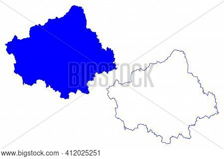 Treviso Province (italy, Italian Republic, Veneto Or Venetia Region) Map Vector Illustration, Scribb