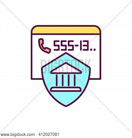 Bank Hotline For Customers Rgb Color Icon. Blocking Lost Or Stolen Credit Card. Banking Security. Ph