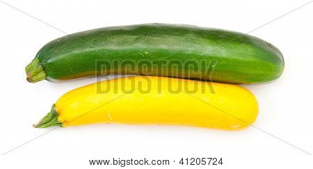 To friske grøntsager Zucchini