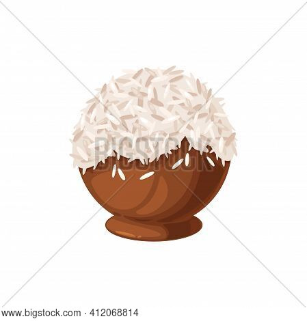 Coconut Chocolate Candy In Shape Of Ball Isolated Sweet Food. Vector Homemade Chocolate Treat With E
