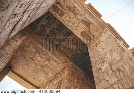 Ruins Of The Egyptian Karnak Temple, The Largest Open-air Museum In Luxor.