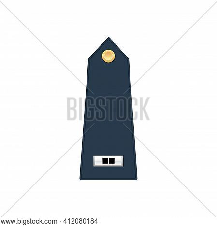 Army Rank Of Chef Warrant Officer 2 Cw2 In Armed Forces Isolated Military Stripe. Vector Ranking Bel