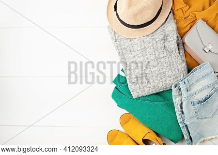 Second Hand Wardrobe Idea. Circular Fashion, Eco Friendly Sustainable Shopping, Thrifting Shop Conce