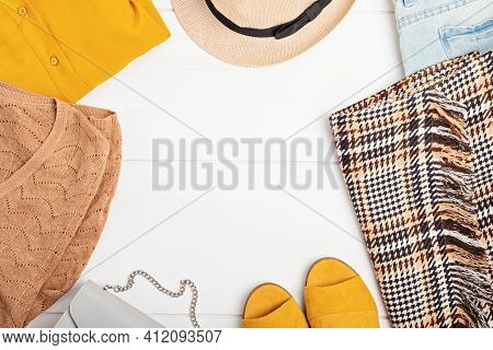 Second Hand Wardrobe Idea. Circular Fashion, Eco Friendly Sustainable Shopping, Thrifting Shop Conce