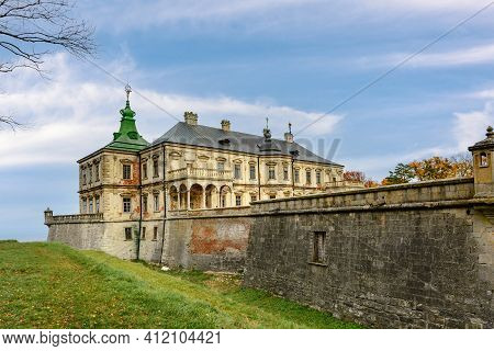 Pidhirtsi Castle, Lviv Region, Ukraine - October, 29, 2020: Pidhirtsi Castle Is A Residential Castle