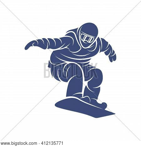 Snowboarding Design Vector Illustration, Creative Snowboarding Logo Design Concepts Template, Icon S