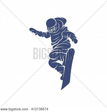 Snowboarding Design Vector Illustration, Creative Snowboarding Logo Design Concepts Template, Icon S