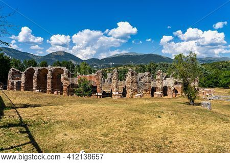 The Roman Amphitheater Of Amiternum Was The Main Amphitheater Of The Ancient Sabine City Of Amiternu