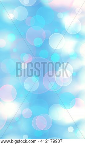 Colorful Abstract Background With Bokeh Lights For Background. Soap Bubbles. Multicolored Circles. A
