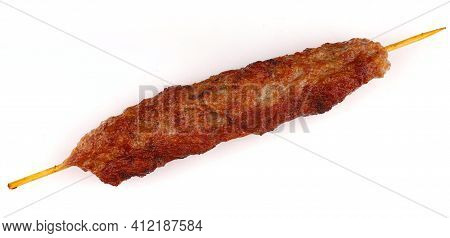 Lyulya Kebab Delicious Meat On A Stick White Background
