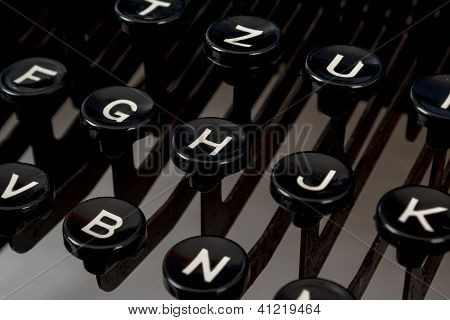 레트로 Typewritter 키의 세부 사항