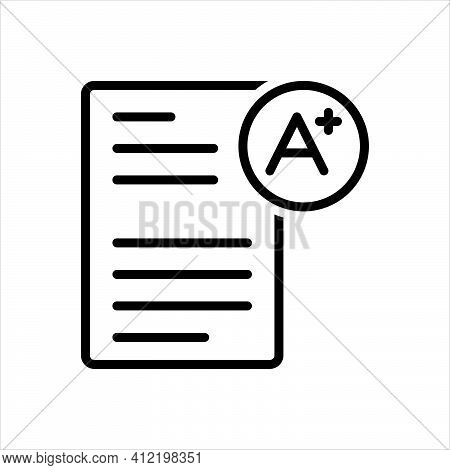 Black Line Icon For Qualification Merit Ability Eligibility Talent Aptitude Achievement Degree