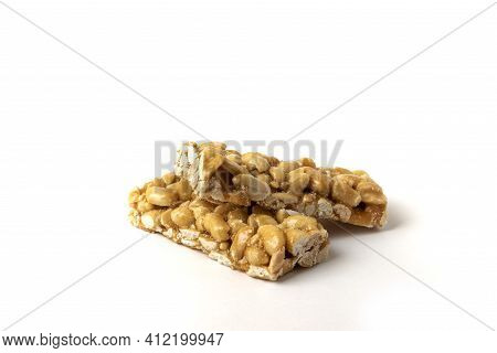 Nuga Waffles Isolated On White Background Micro View