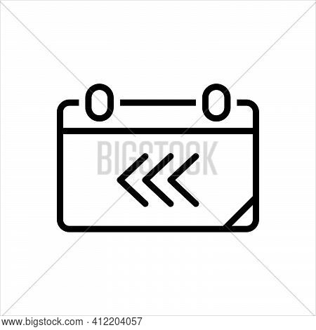 Black Line Icon For Ago In-the-past Back Before-the-present Before Earlier Since
