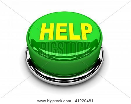 3D butonu yeşil yardımcı koruma gönderme desteği