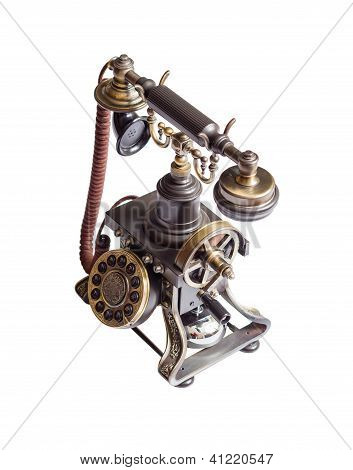 İzole retro Vintage telefon