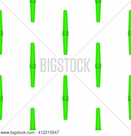 Abstract Seamless Medical Pipette, Dropper For Laboratory On White Background. Pattern Dropper Consi