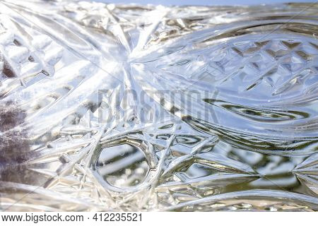 Stock Foto Glass Texture, Crystal Closeup A