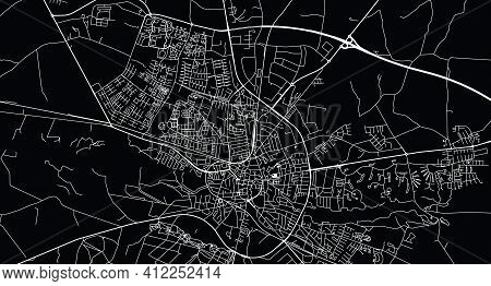 Urban Vector City Map Of Holstebro, Denmark