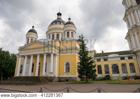 Transfiguration Cathedral. Spaso-preobrazhensky Cathedral On The Embankment Of Volga River In Rybins