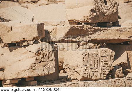 Ruins Of The Egyptian Karnak Temple, The Largest Open-air Museum In Luxor.