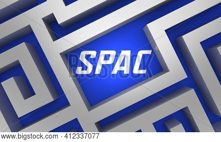 SPAC Maze Confusion How to  Special Purpose Acquisition Company 3d Illustration