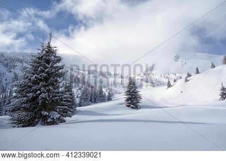Winter in Godeanu Mountains, Carpathians, Romania, Europe