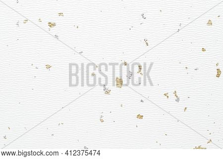 Handmade Japanese Rice Paper With Gold Powder Or Thread For Background