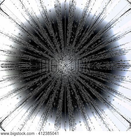 Abstract Space Time Distortion Around A Black Hole In Space, Techno Tunnel Texture