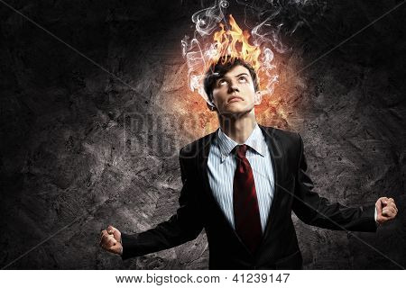 businessman in anger
