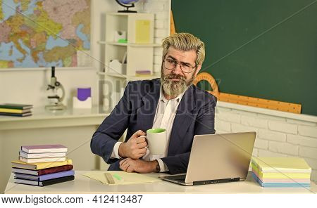 More Coffee Please. Senior Teacher Drink Coffee. School Break. Hot Energy Drink. Increasing Energy L